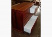 y19 Jarrah Babys chest of drawers and change table showing painted drawer carcasses